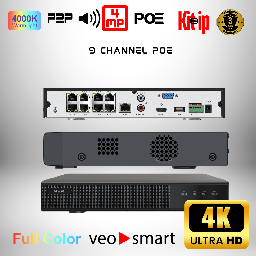Ip Kit 8, Complete Camera Bundle 4MP