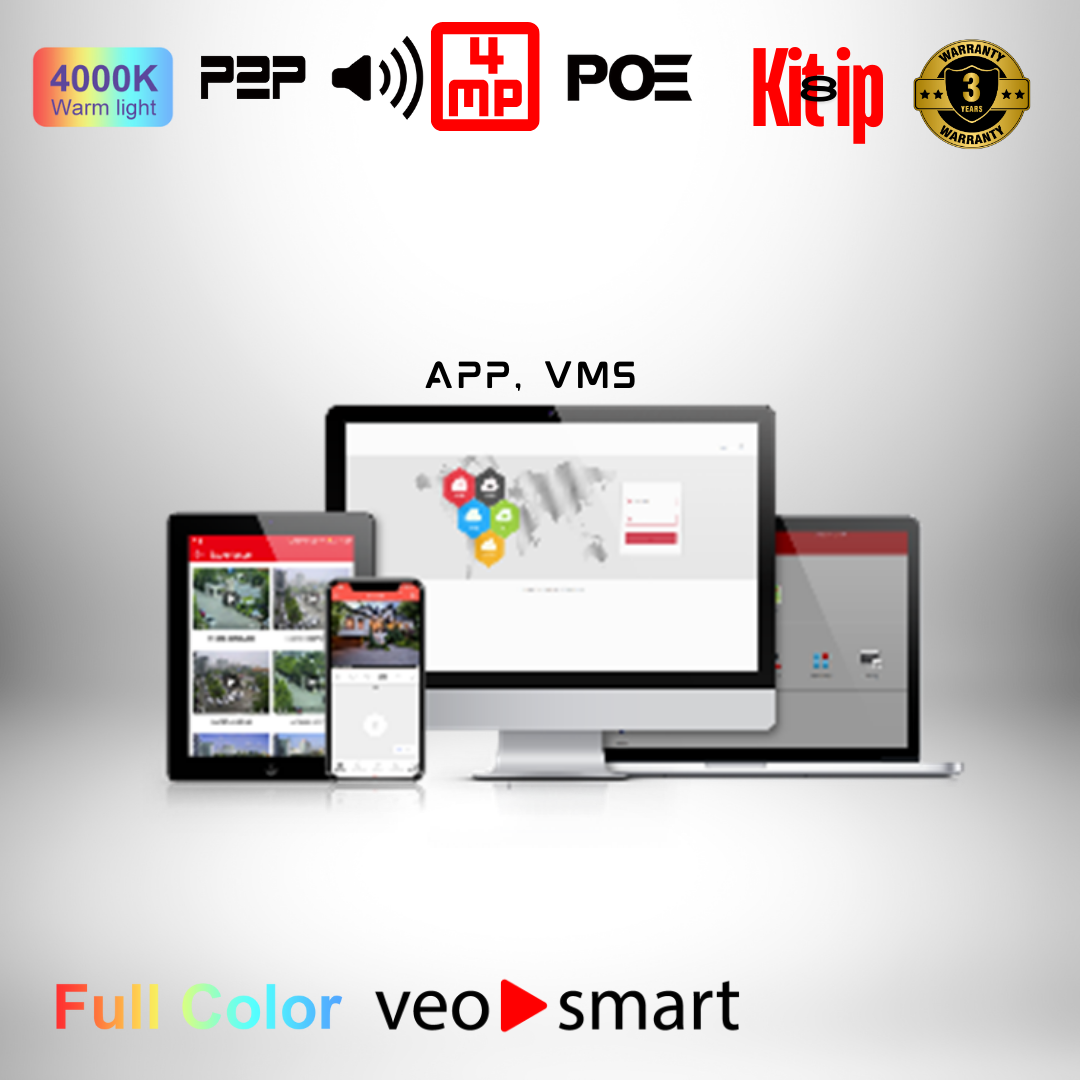 Ip Kit 8, Complete Camera Bundle 4MP