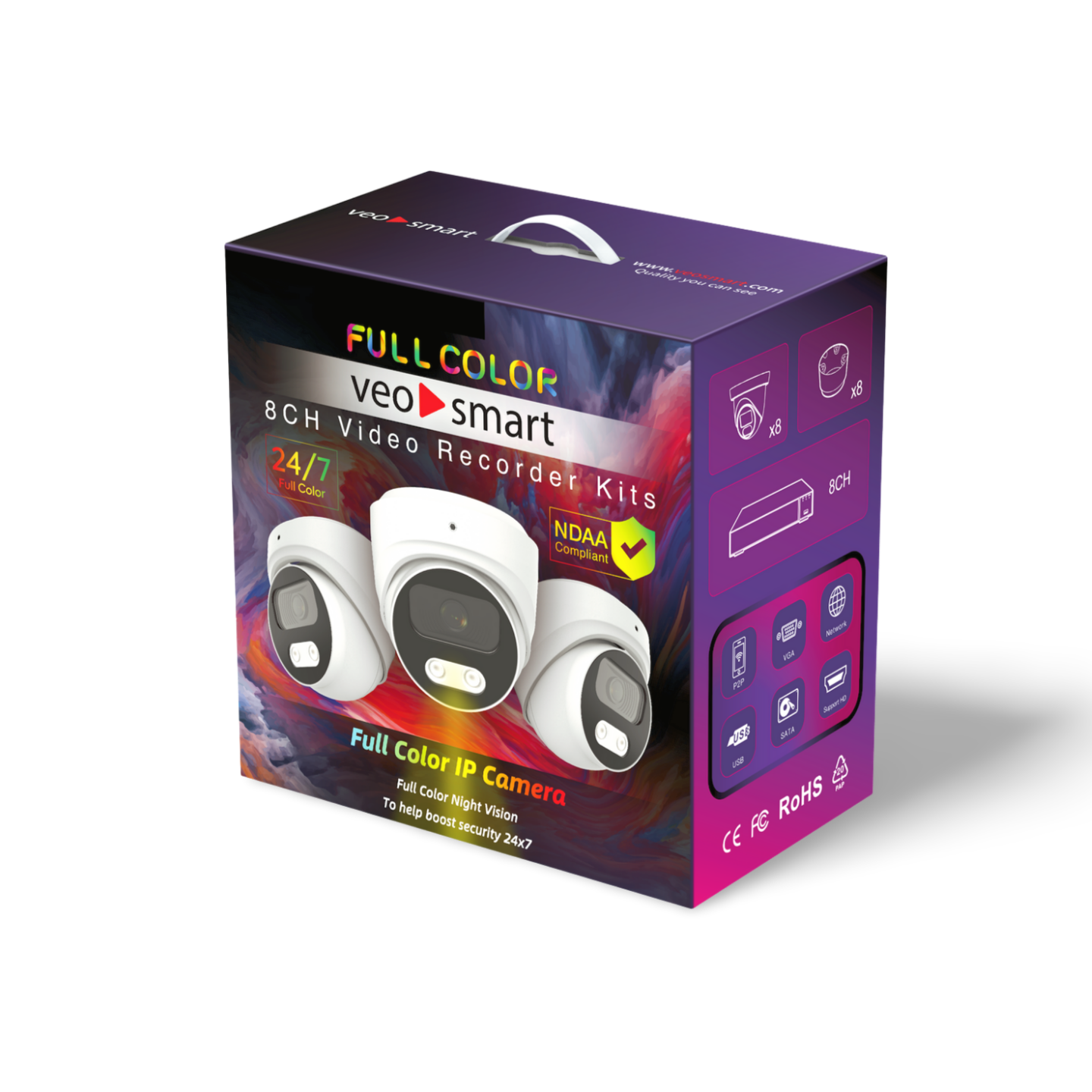 Ip Kit 8, Complete Camera Bundle 4MP